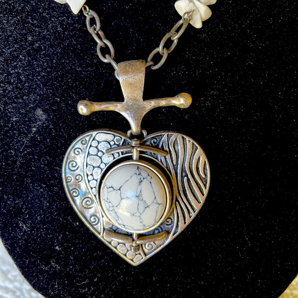Heart Shaped Stone Necklace